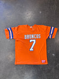 Vintage 1980s RAWLINGS Denver Broncos 'John Elway #7' Raglan Jersey T-Shirt Sz. L