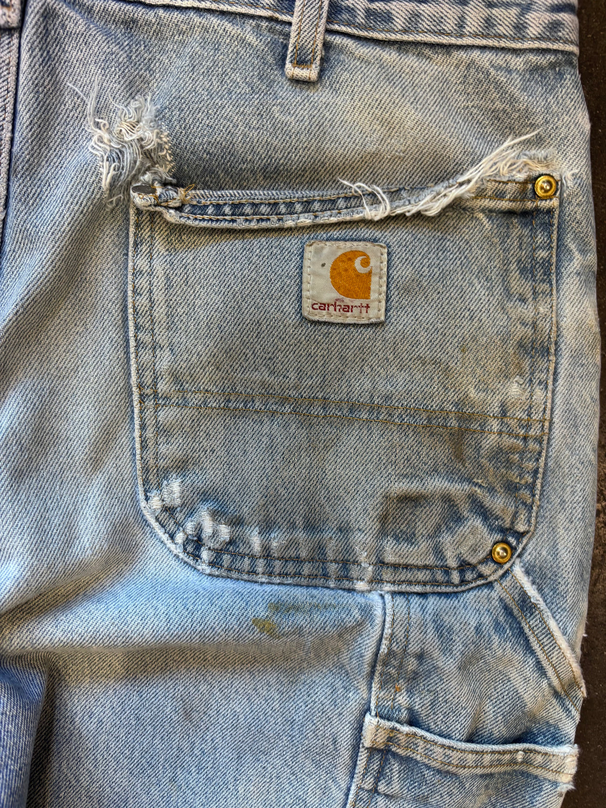 Vintage Distressed Denim Double Knee Carhartts Sz. 36"