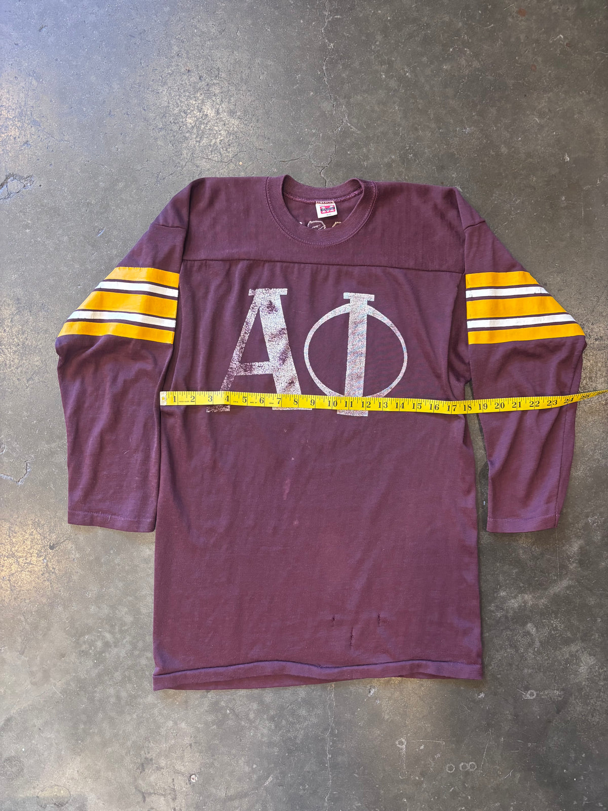 Vintage 1970s Burgundy Durene Fraternity Raglan Jersey Sz. M