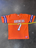 Vintage 1980s RAWLINGS Denver Broncos 'John Elway #7' Raglan Jersey T-Shirt Sz. L