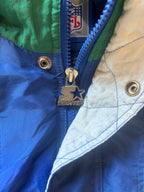 Vintage 1990s Seattle Seahawks STARTER Quarter-Zip Parka Jacket Sz. XL