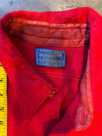 Vintage 1960s PENDLETON Red Wool Shirt Sz. 17 1/2 (XL)