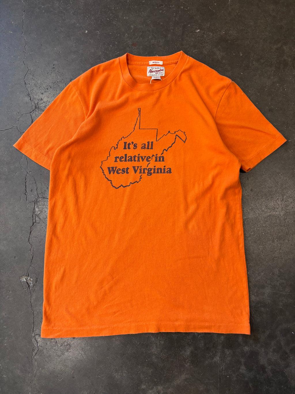 Vintage Y2K BANNED Abercrombie & Fitch West Virginia T-Shirt Sz. L