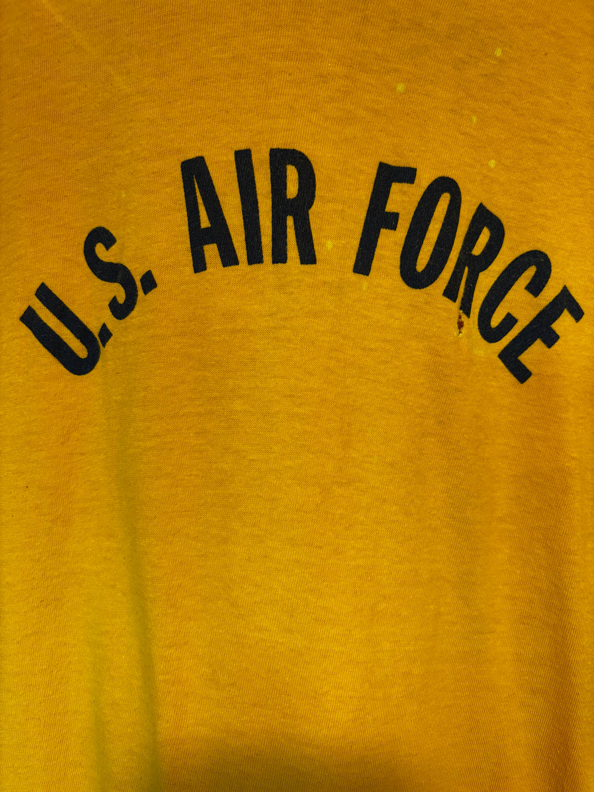 Vintage 1960s U.S. Air Force Yellow T-Shirt Sz. M