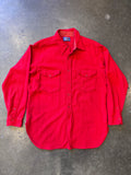 Vintage 1960s PENDLETON Red Wool Shirt Sz. 17 1/2 (XL)