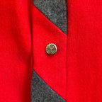 1950s CALIFORNIA SPORTSMAN Wool Red/Charcoal Button-Up Shirt Sz. L