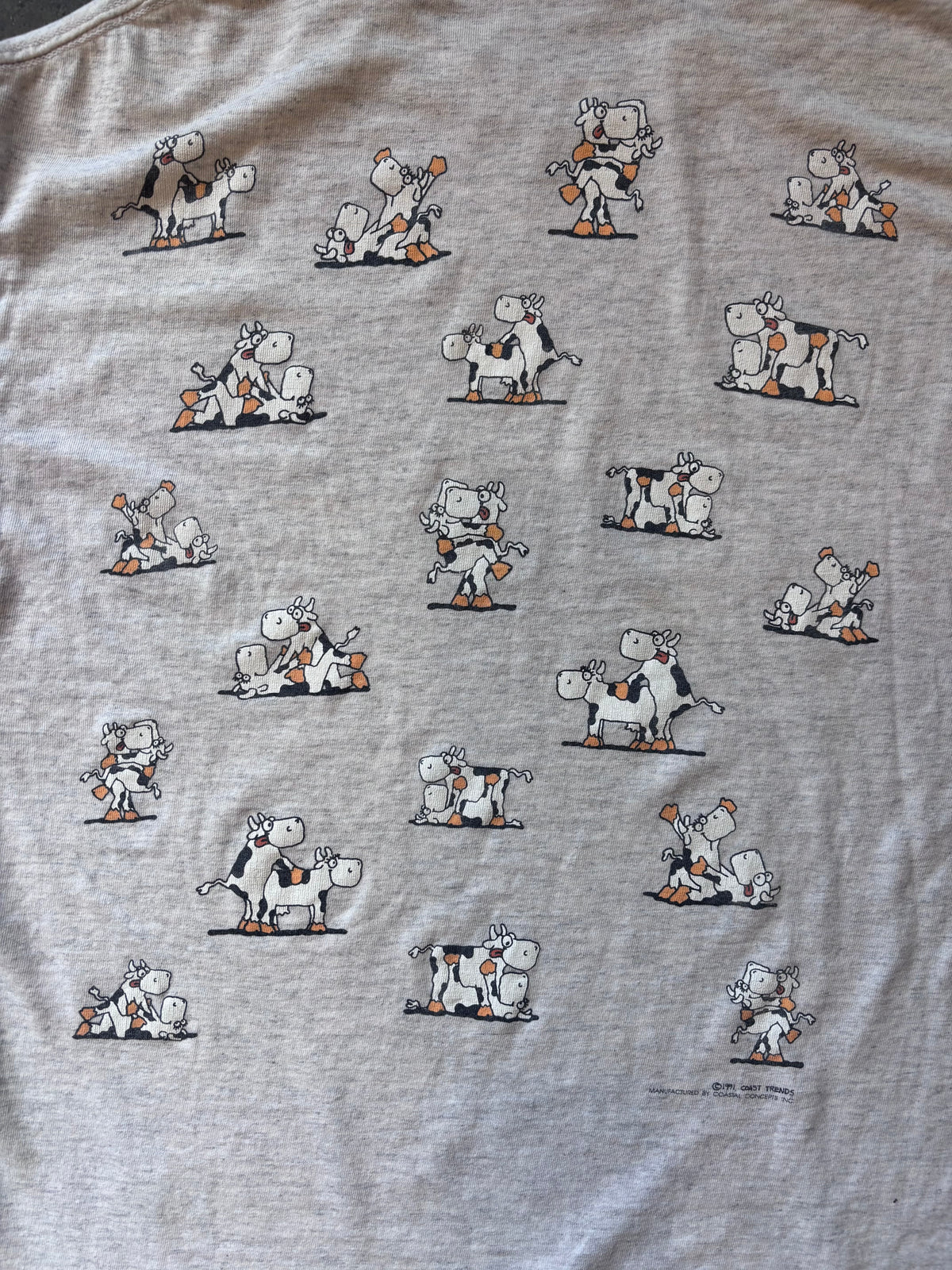 Vintage 1990s Raunchy Cow AOP T-Shirt Sz. L