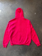 Vintage 1990s LEE Red Zip-Up Hoodie Sweatshirt Sz. XL | Made in USA