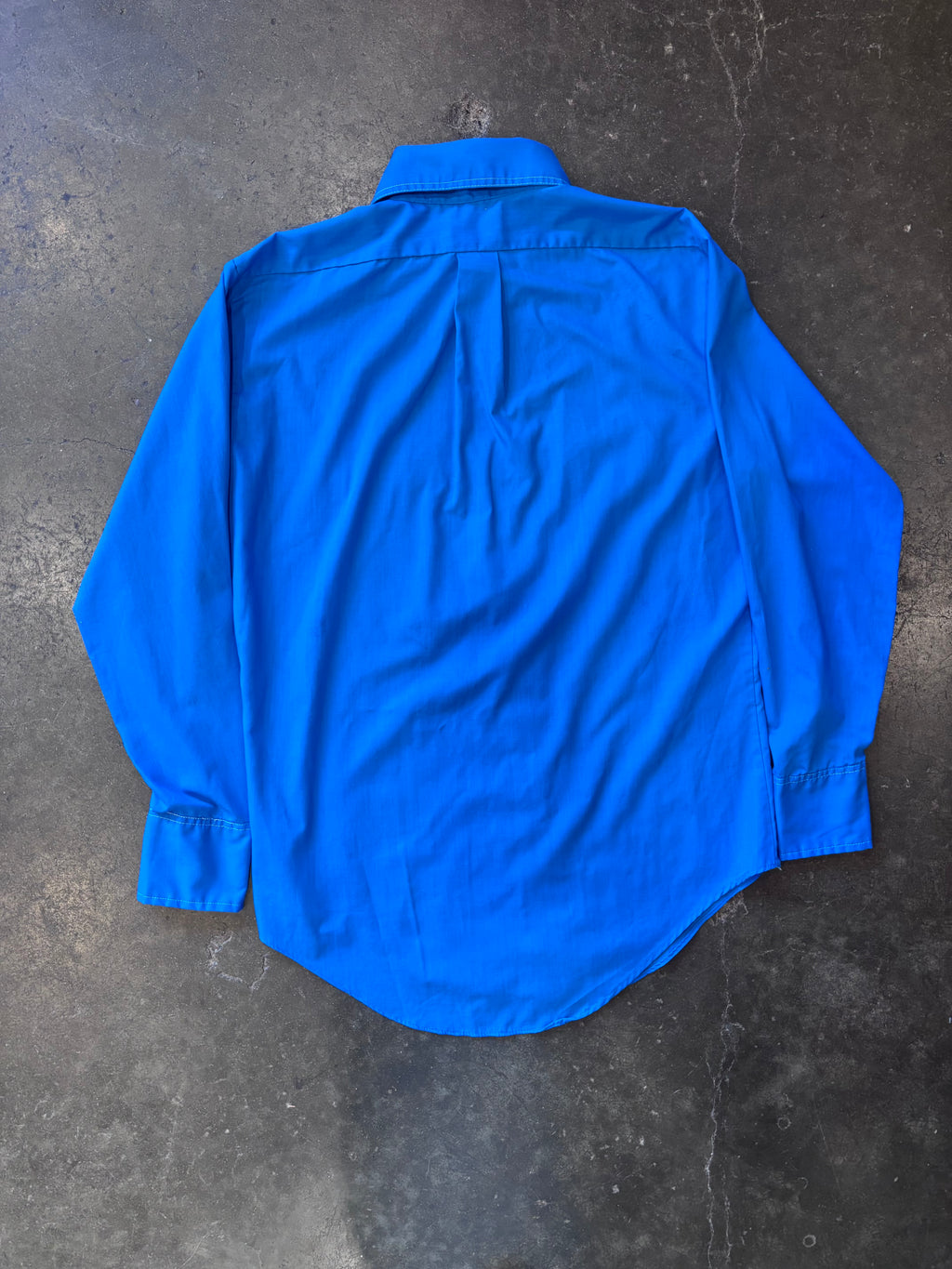 Vintage 1970s MARLBORO Royal Blue Western Shirt Sz. M