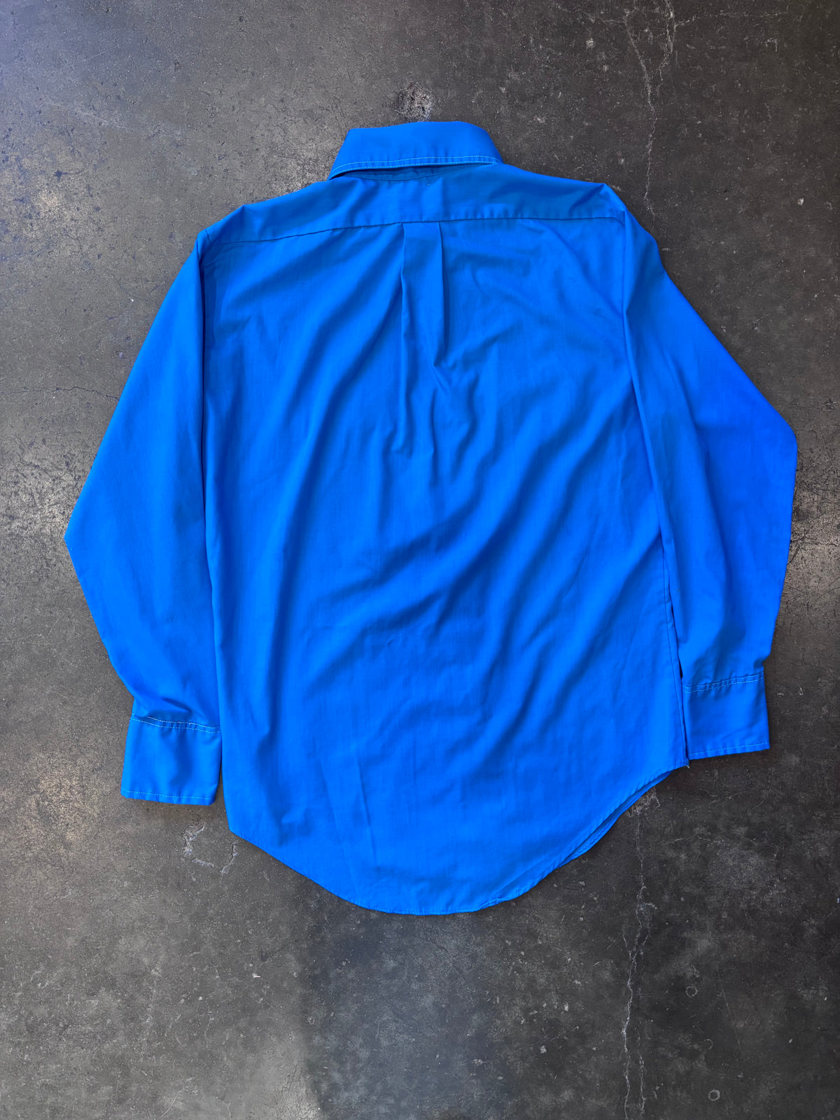 Vintage 1970s MARLBORO Royal Blue Western Shirt Sz. M