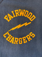 Vintage 1960s/1970s 'Fairwood Chargers' Flocked Short Sleeve Sweatshirt Sz. L