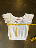 CHOPPED | Vintage 1960s Peanuts 'Snoopy, Flying Ace' Sweatshirt Sz. S