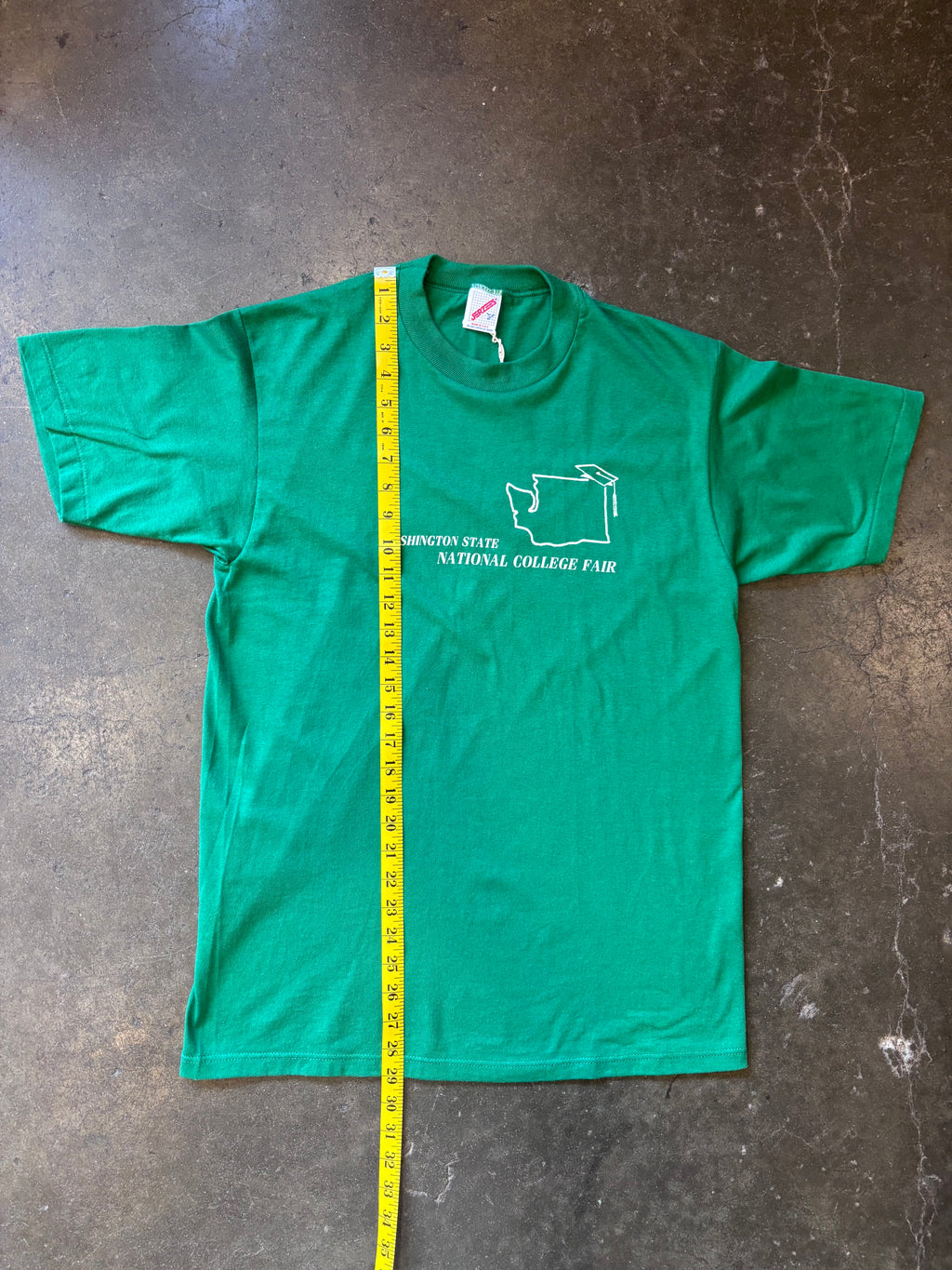 Vintage 1990s Seattle National College Fair Green T-Shirt Sz. L