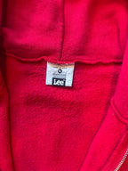 Vintage 1990s LEE Red Zip-Up Hoodie Sweatshirt Sz. XL | Made in USA