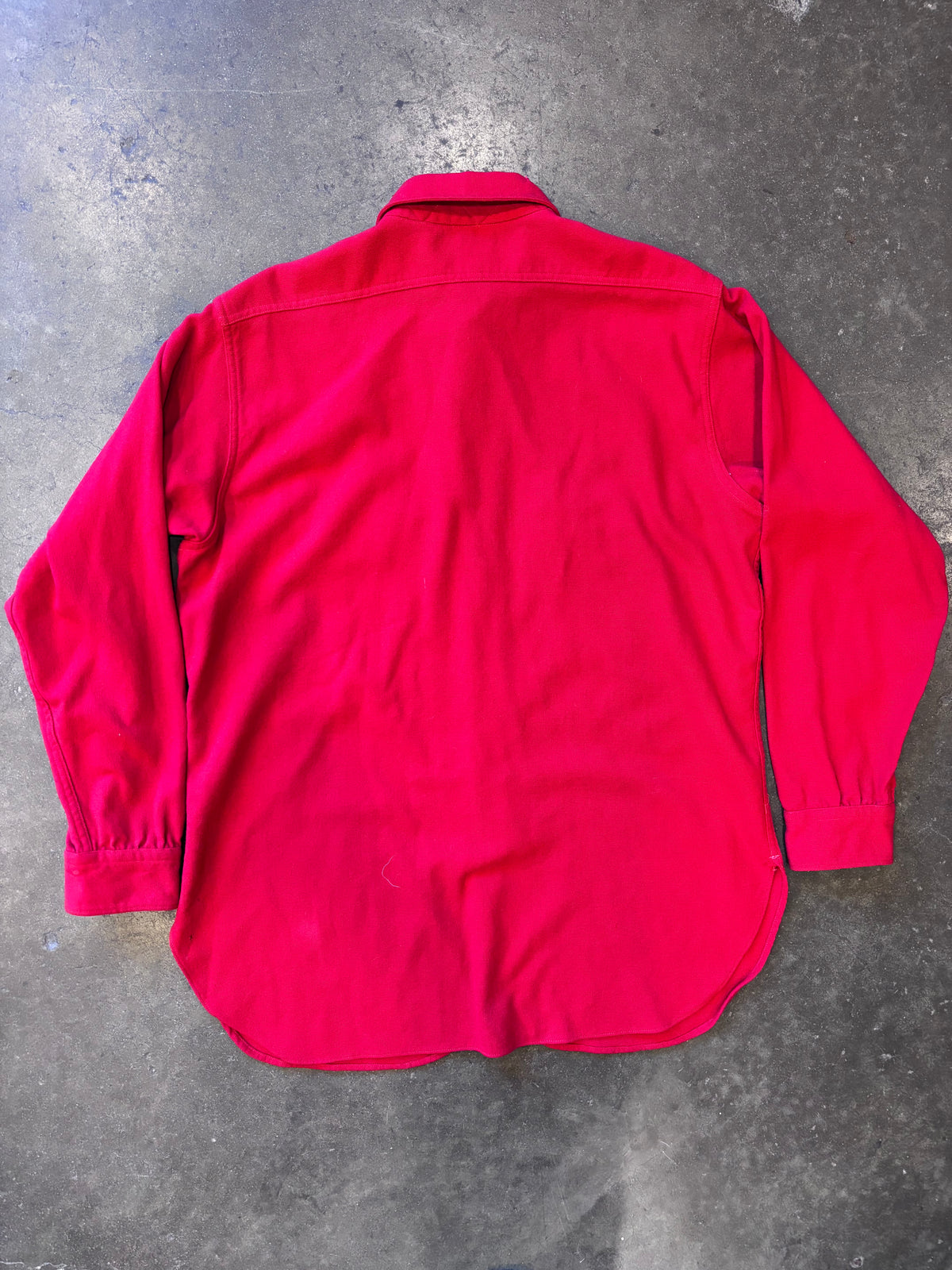 Vintage 1960s PENDLETON Red Wool Shirt Sz. 17 1/2 (XL)