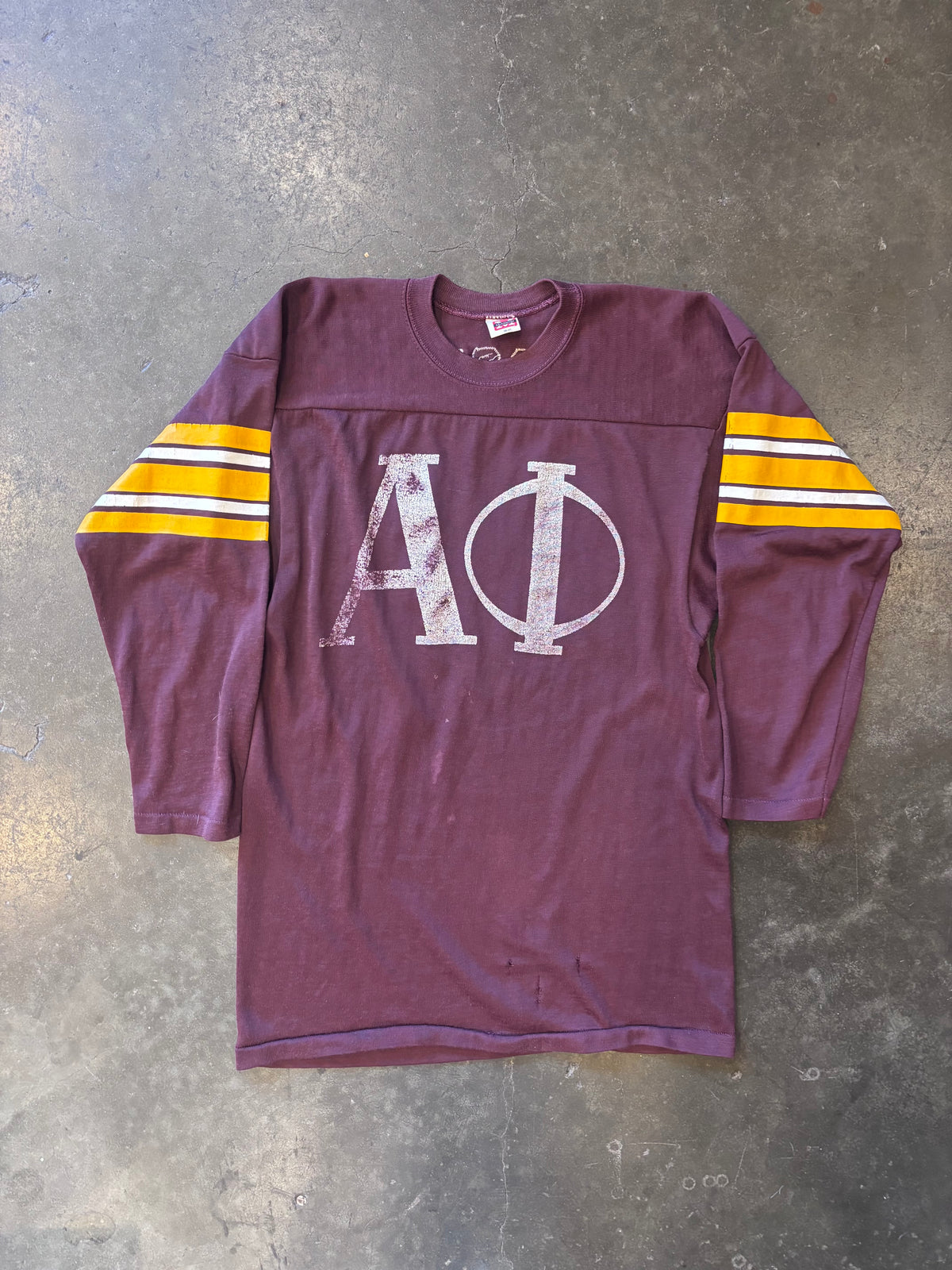 Vintage 1970s Burgundy Durene Fraternity Raglan Jersey Sz. M