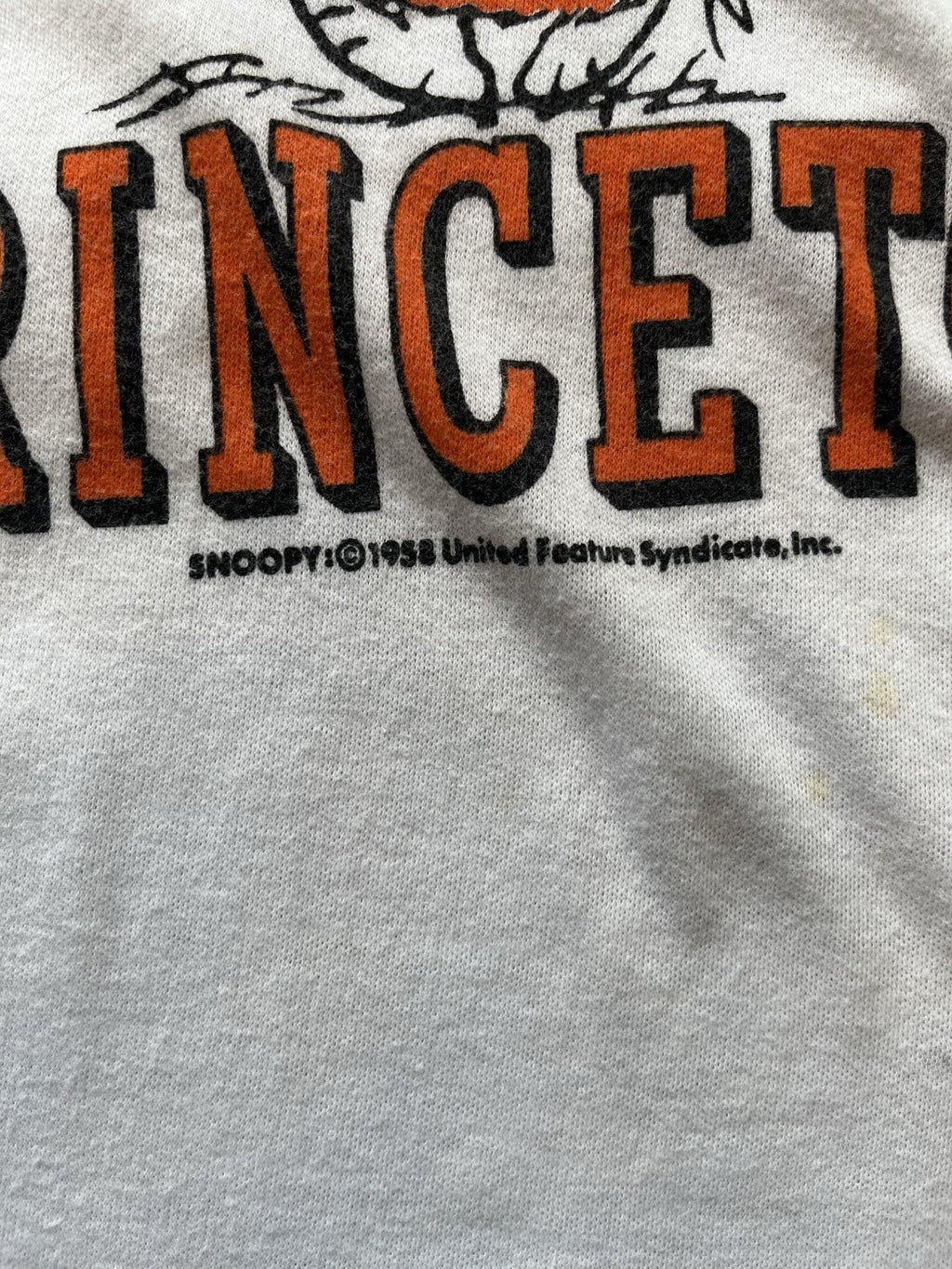 VINTAGE 70s Artex Snoopy Princeton Jersey Sz M