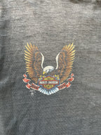 Vintage 1990s THRASHED FADED HARLEY DAVIDSON 3D EMBLEM T-Shirt Sz L 