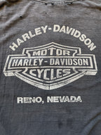 Vintage 1990s THRASHED FADED HARLEY DAVIDSON 3D EMBLEM T-Shirt Sz L 