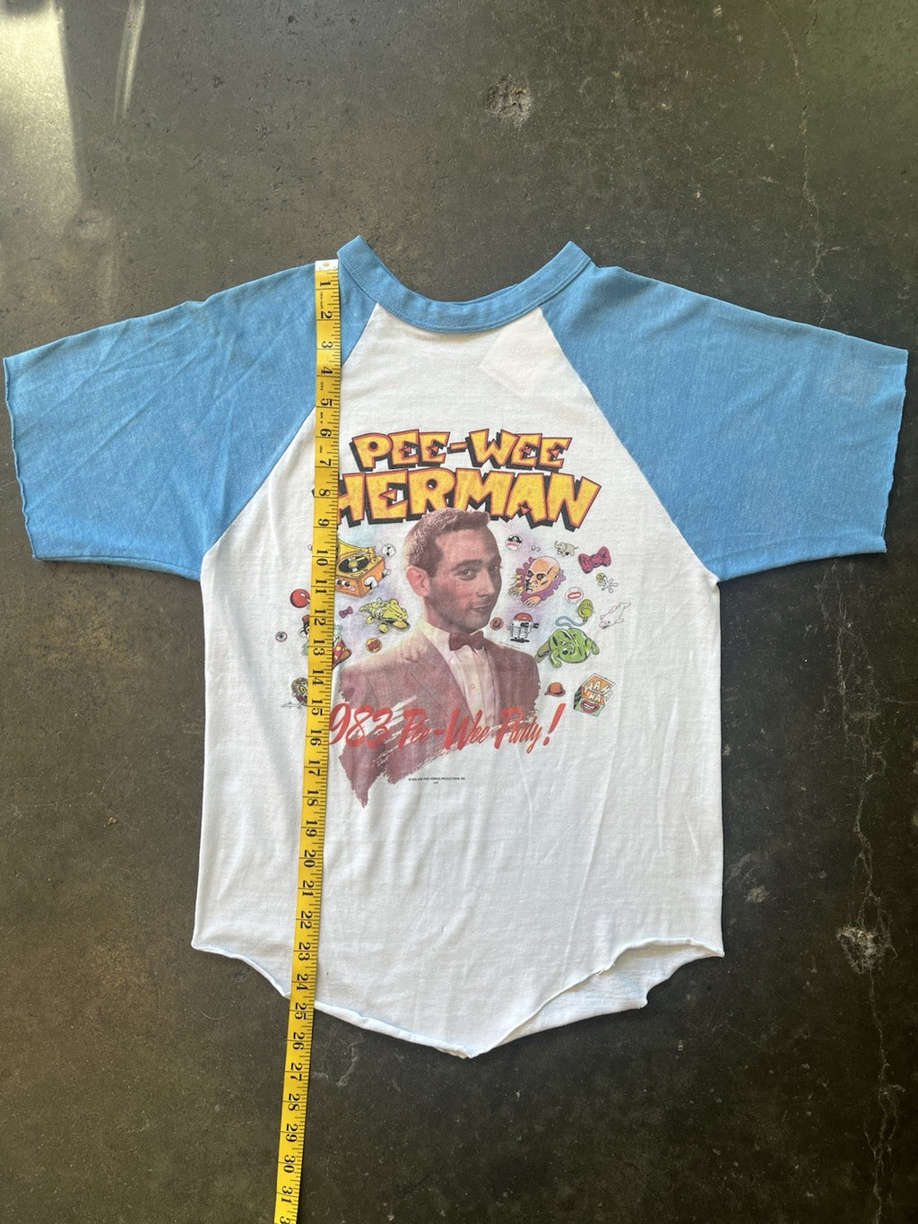 VINTAGE Pee-Wee Herman 1983 Licensed “Is Wee Funny” Graphic Raglan T-Shirt Sz L