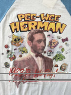 VINTAGE Pee-Wee Herman 1983 Licensed “Is Wee Funny” Graphic Raglan T-Shirt Sz L
