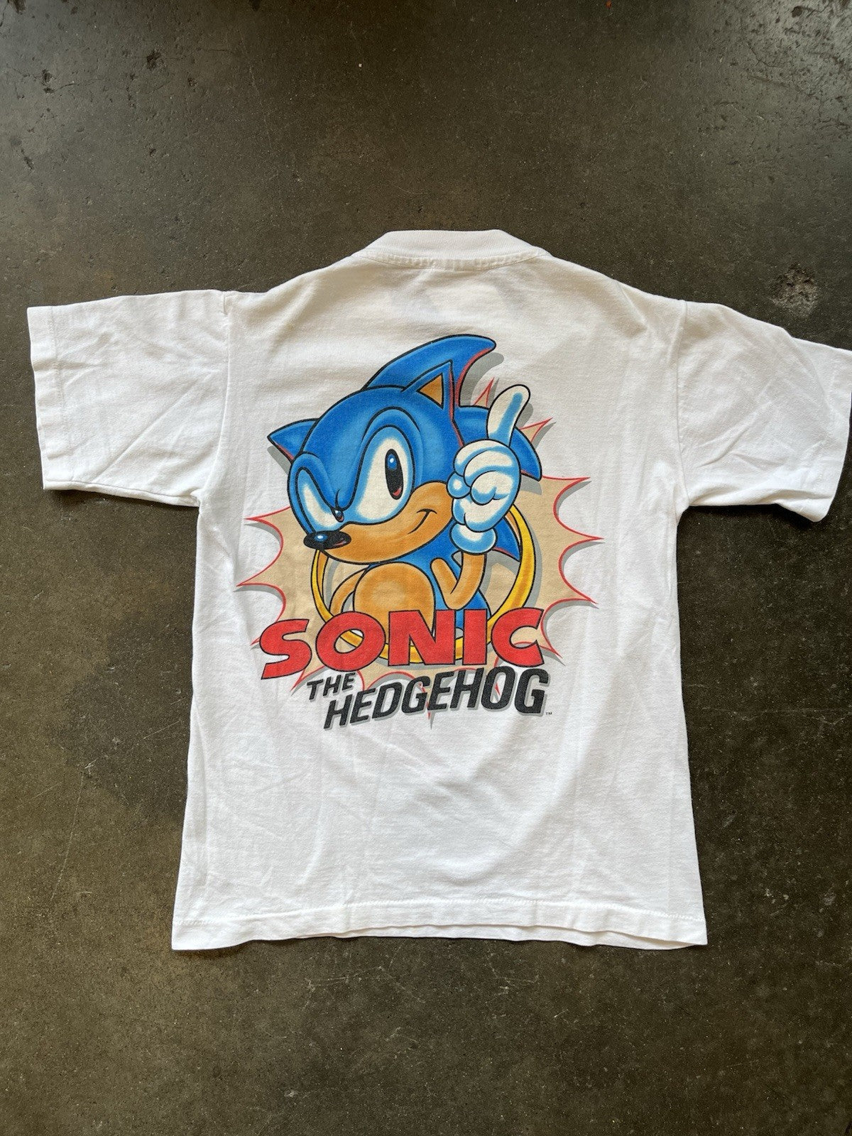VINTAGE 90s Sonic the Hedgehog and Tails Tee Shirt Sz S