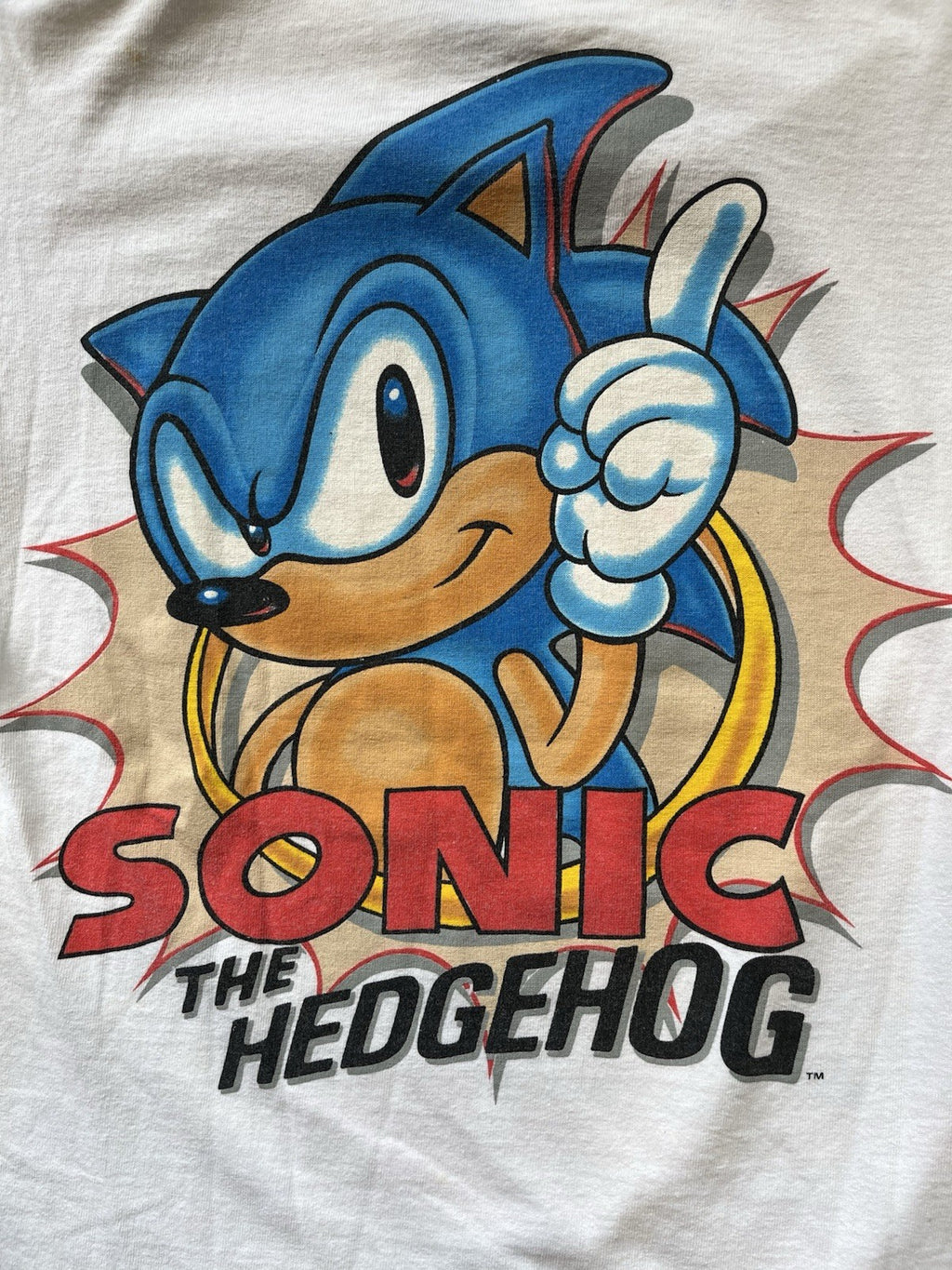 VINTAGE 90s Sonic the Hedgehog and Tails Tee Shirt Sz S