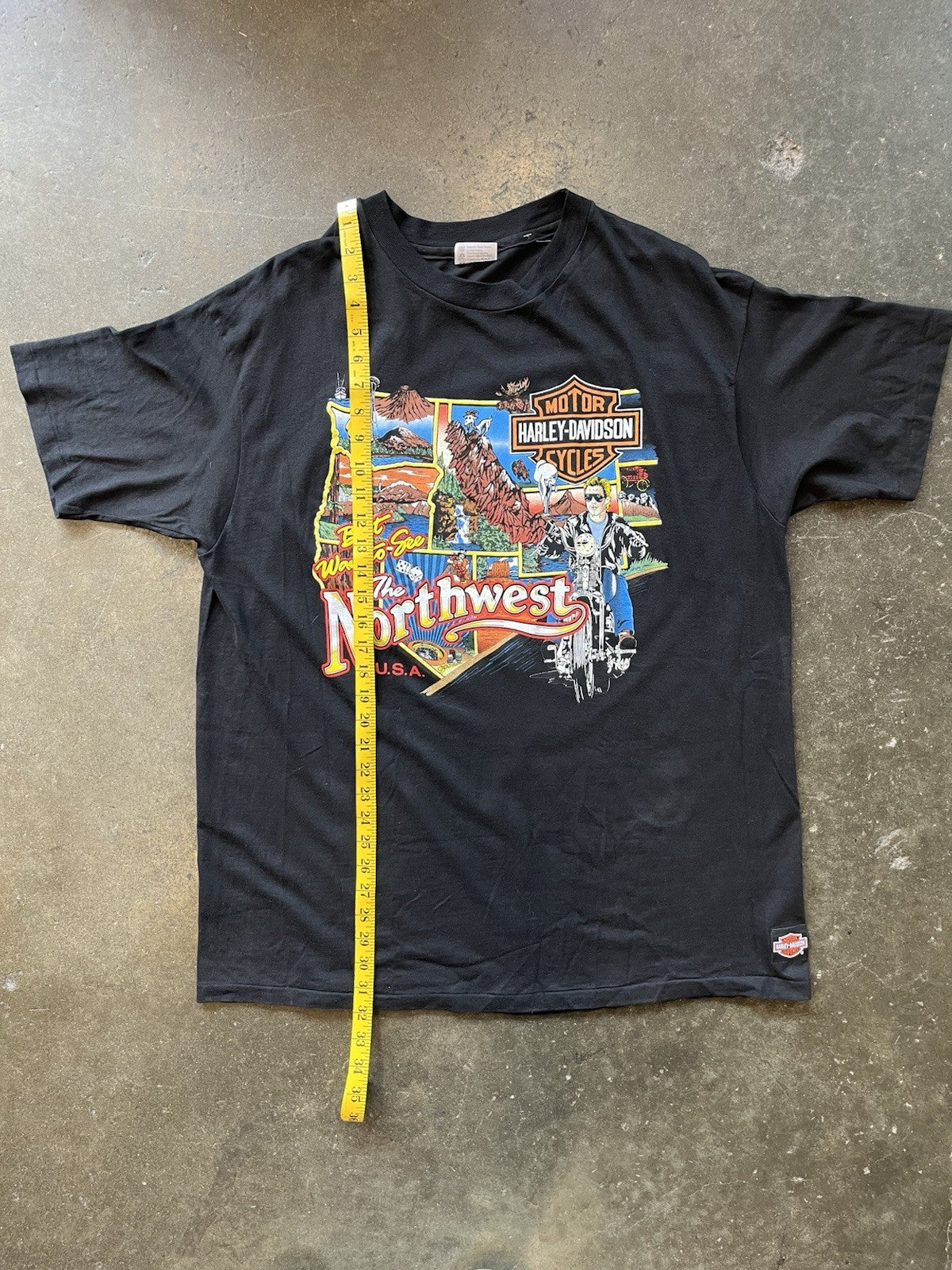 Vintage 1990s Harley Davidson “Best way to see the north west” Tee Shirt Sz 2XL