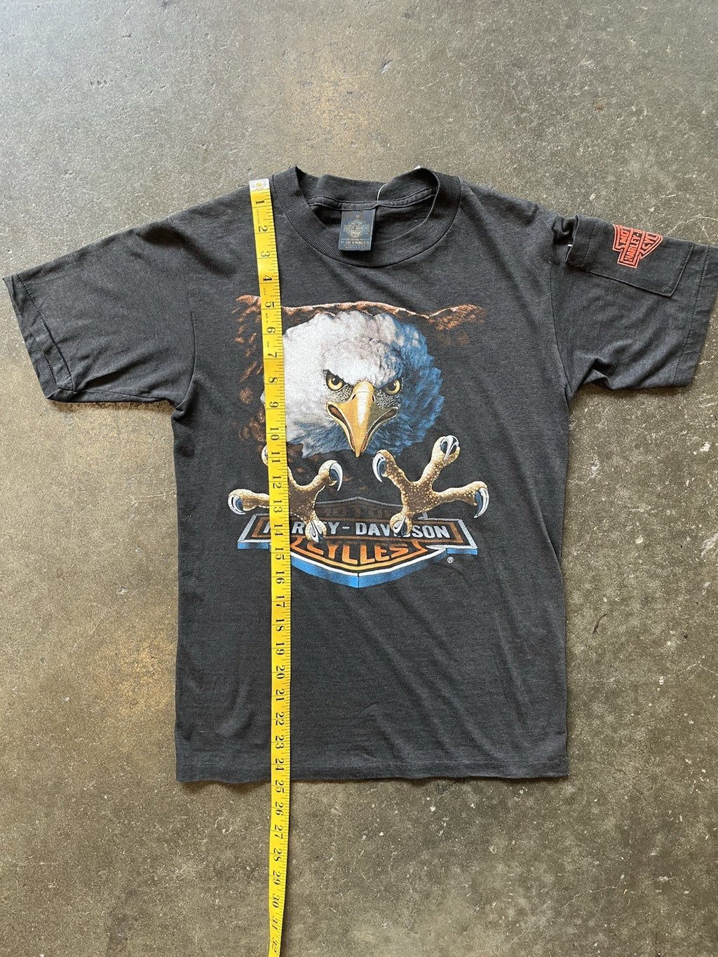 Vintage 1980s Harley-Davidson 3D Emblem “Eagle” Tee Sz M