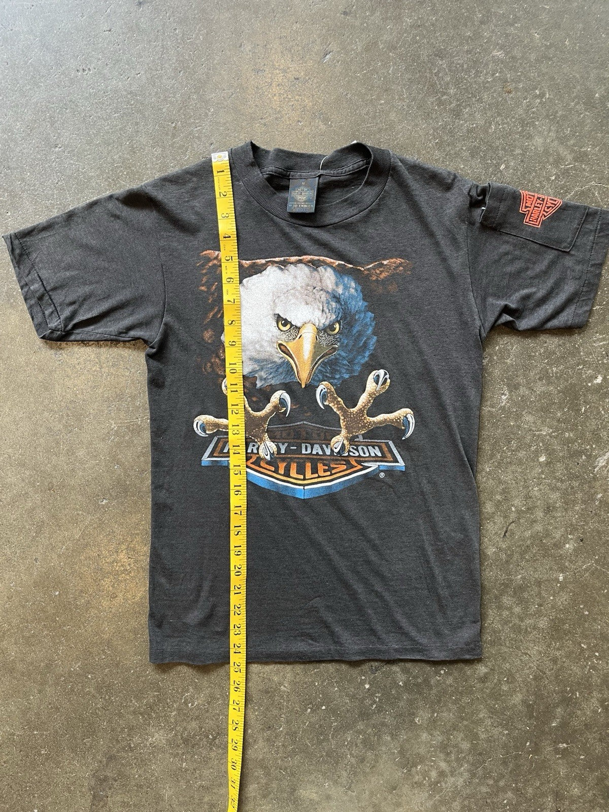 Vintage 1980s Harley-Davidson 3D Emblem “Eagle” Tee Sz M