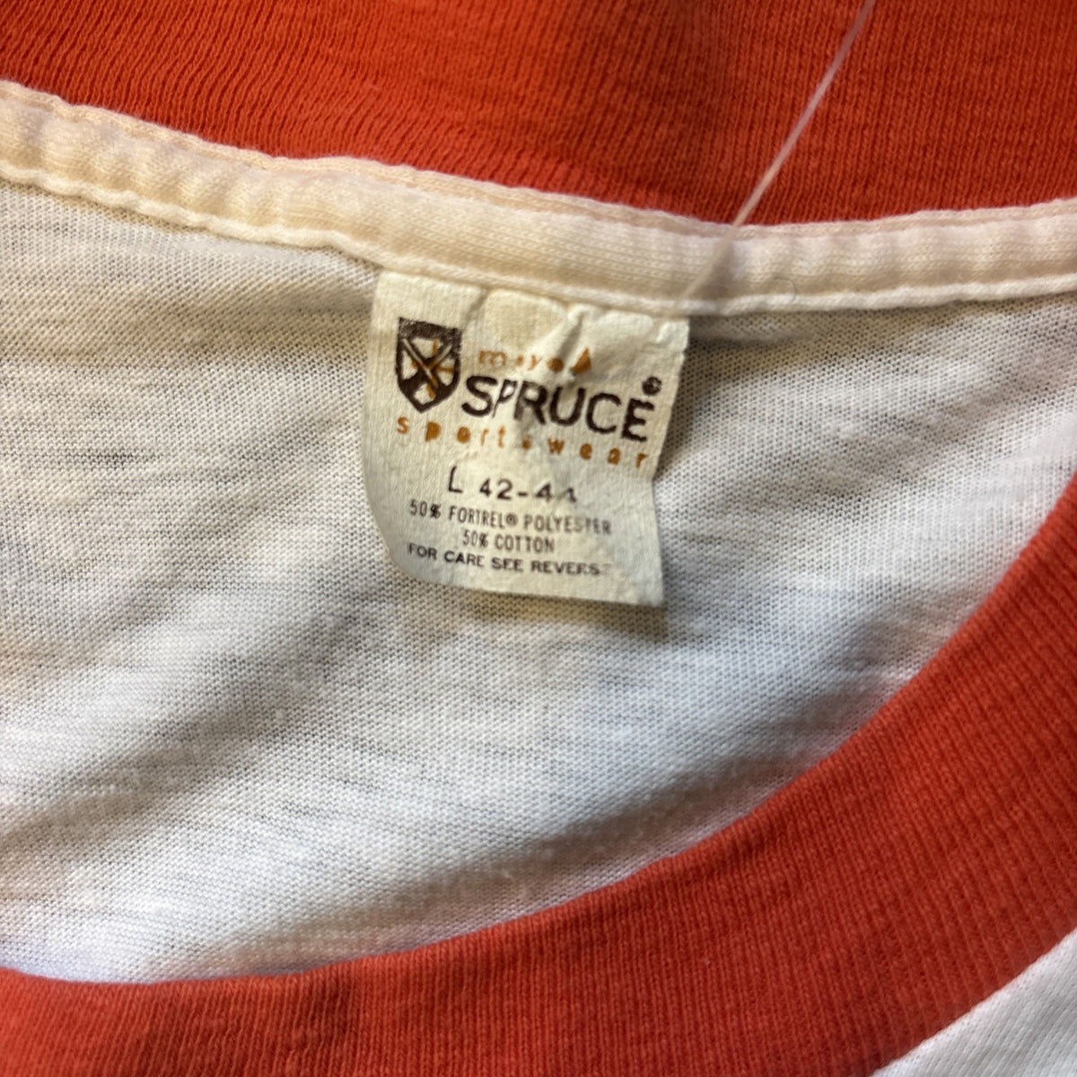 Vintage 70s “Give head this Winter”  Ringer Tee shirt 