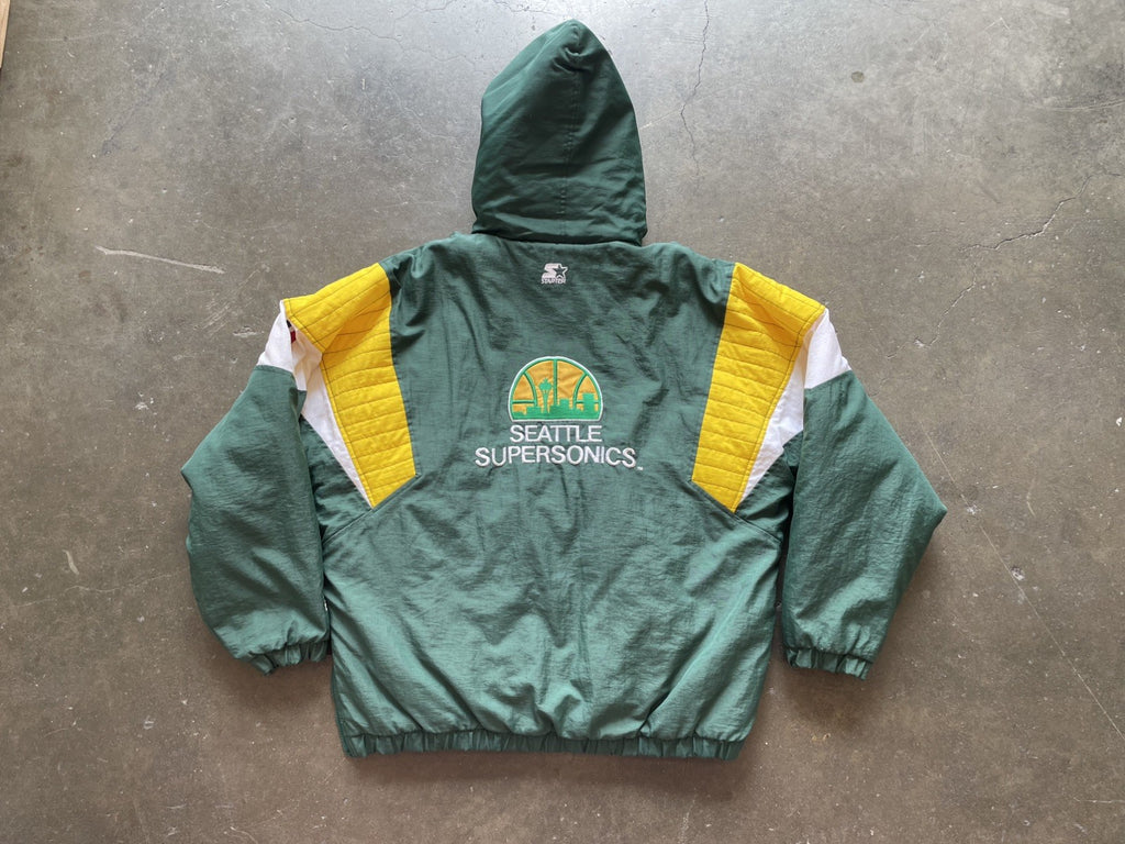 Vintage 1990’s Seattle Supersonics Starter Parka  Jacket Mens Men's XL 