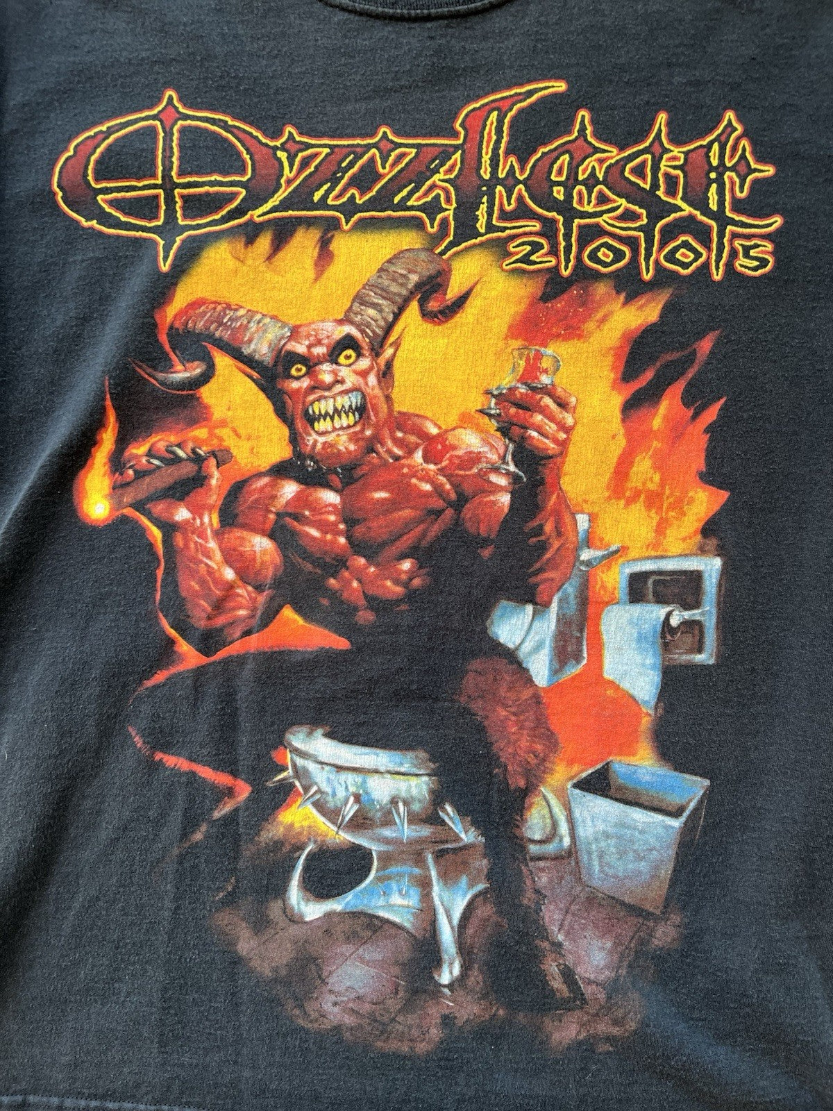 Vintage Y2K Ozzfest 2005 Ozzy Osbourne Black Sabbath T-Shirt Tour Dates 