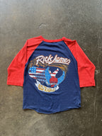 VINTAGE 80s Rick James Stone City Band U.S. Tour  Graphic Raglan T-Shirt Sz M/L