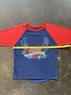 VINTAGE 80s Rick James Stone City Band U.S. Tour  Graphic Raglan T-Shirt Sz M/L