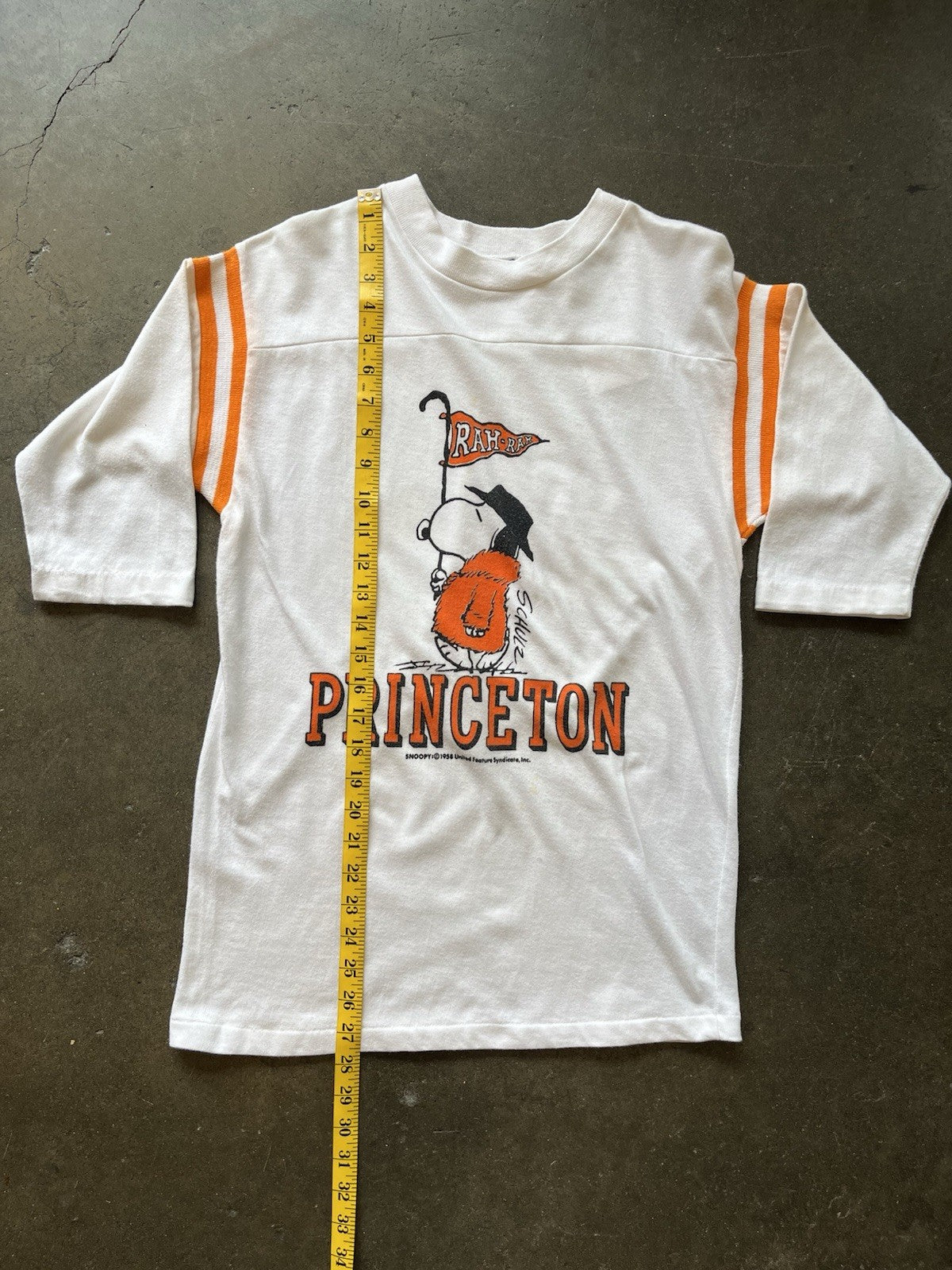 VINTAGE 70s Artex Snoopy Princeton Jersey Sz M