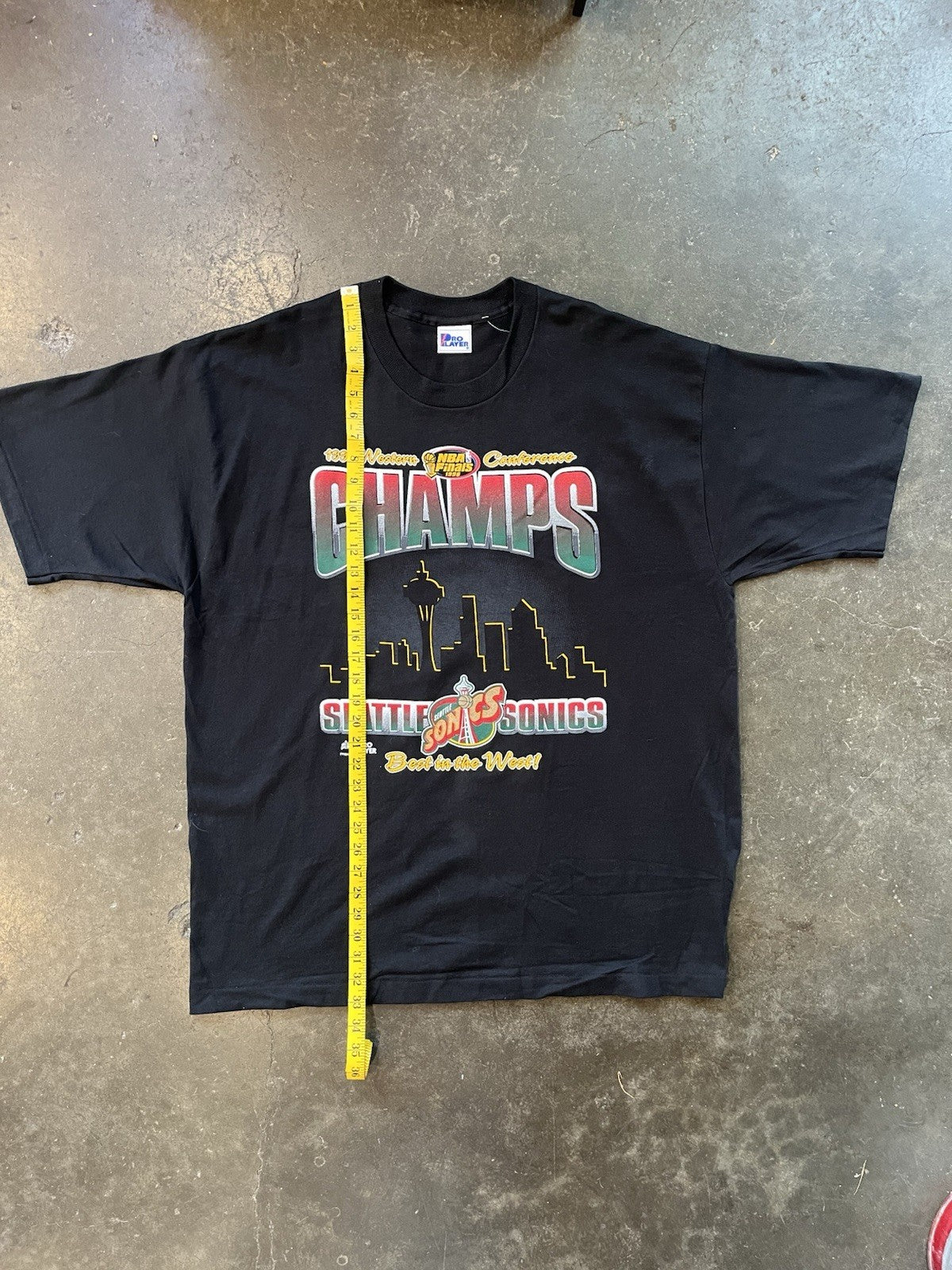 Vintage 1995 Seattle Super Sonics Western Conference Finals Tee shirt Sz XL  