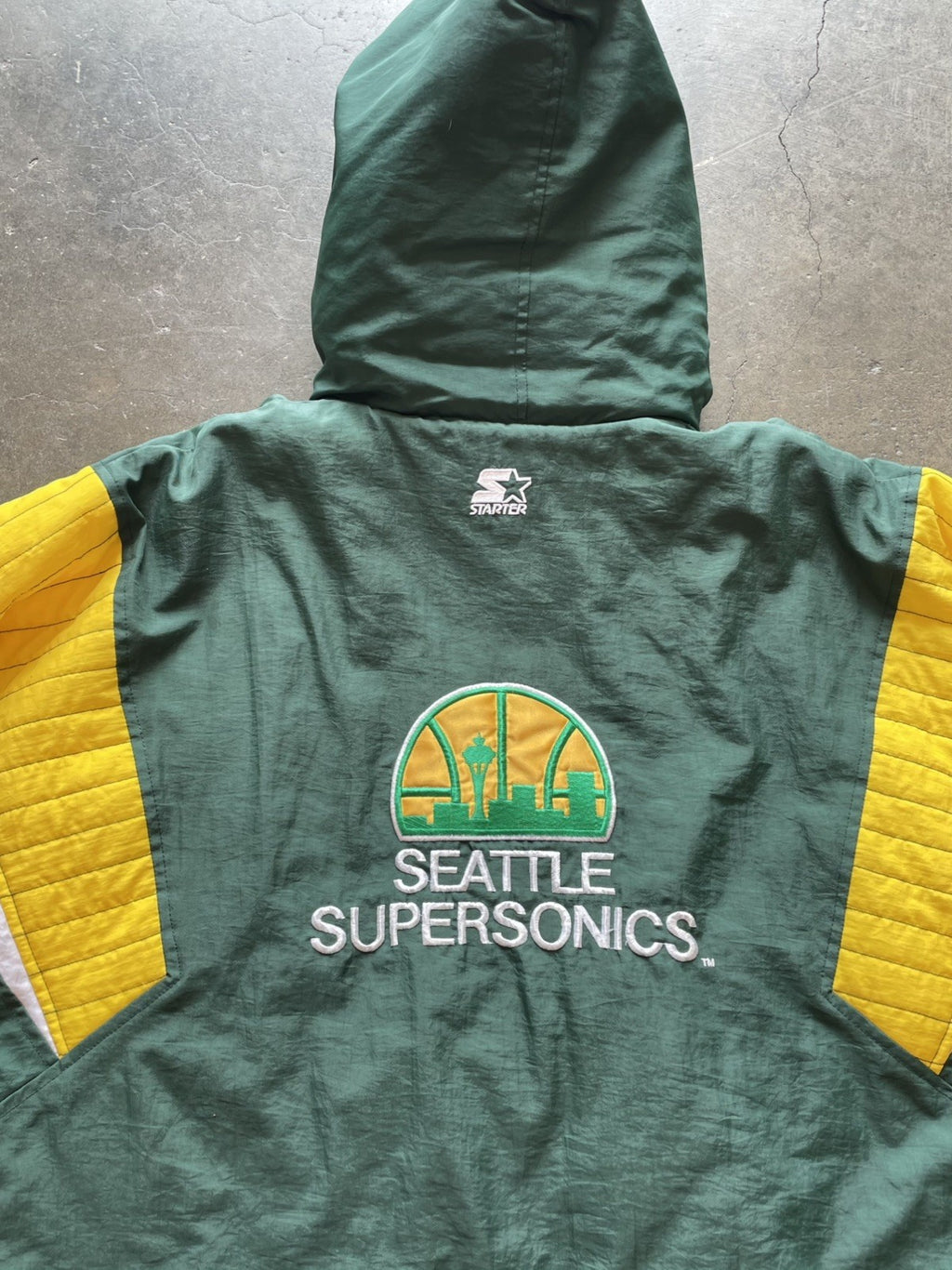 Vintage 1990’s Seattle Supersonics Starter Parka  Jacket Mens Men's XL 