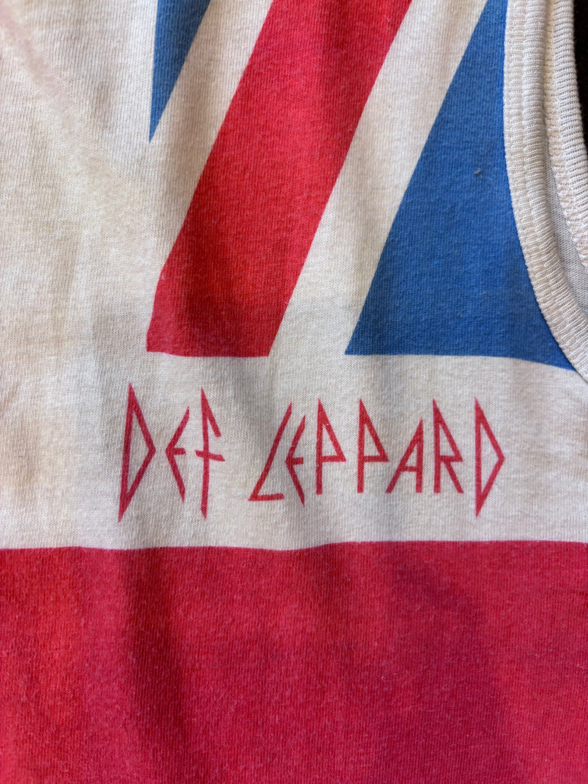 Vintage 1990s GIANT Def Leppard 'Union Jack' Tank-Top Sz. L