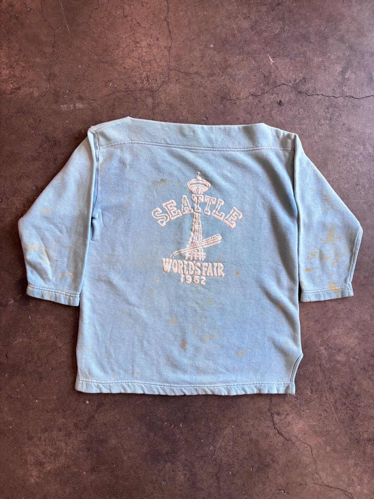 Vintage 1962 Seattle World's Fair Century 21 Exposition Boat Neck Sweatshirt Sz. L