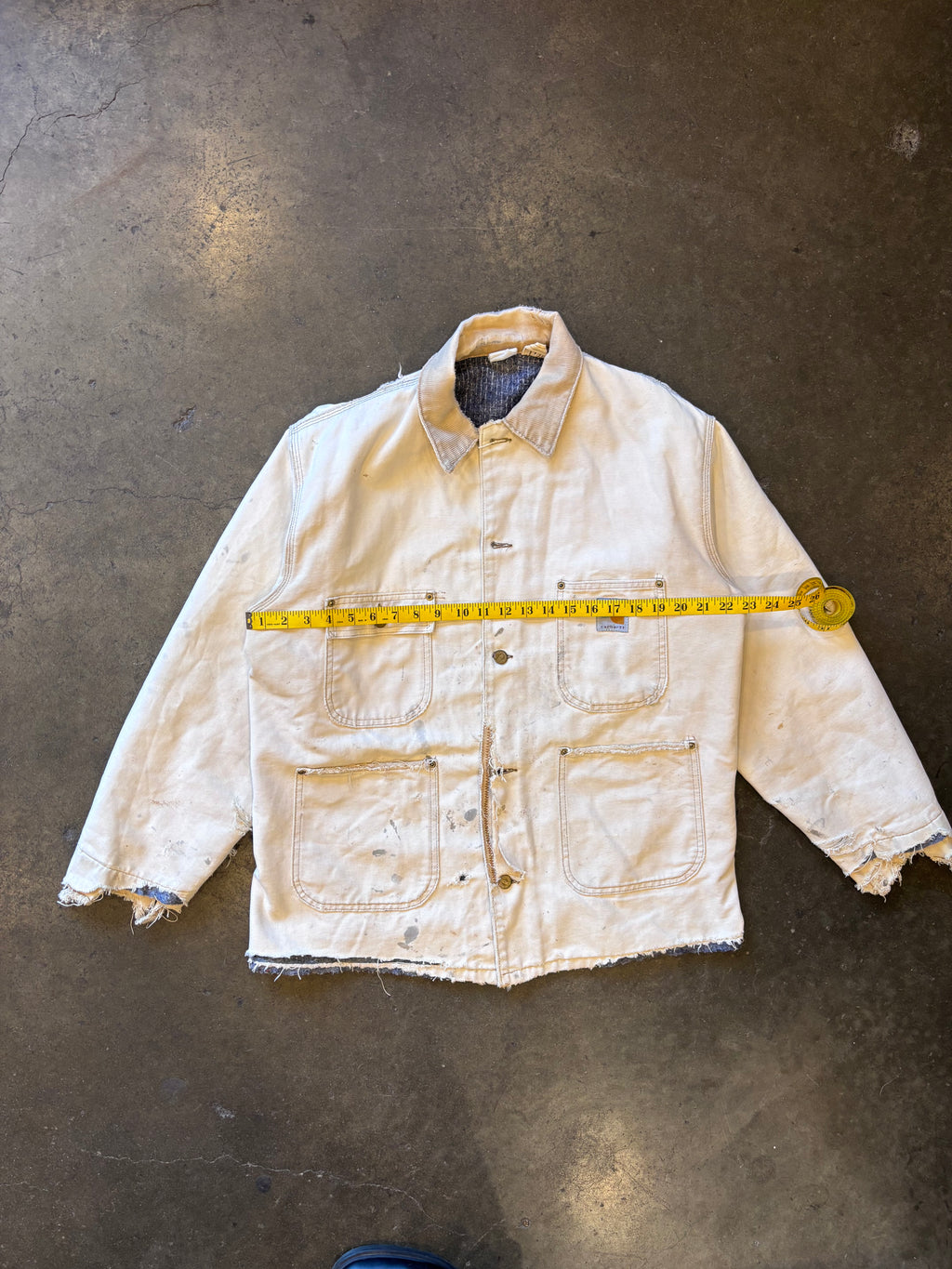 THRASHED | 1989 '100 YR. Anniversary' CARHARTT Chore Coat Sz. M