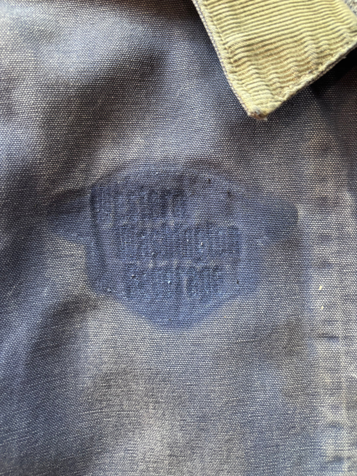 THRASHED | 1990s Navy Blue (NVY BLU) CARHARTT Detroit Jacket Sz. L