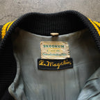 1960s SKOOKUM "Sportsmen" Car Club Black Wool Letterman Jacket Sz. XL | Made in USA