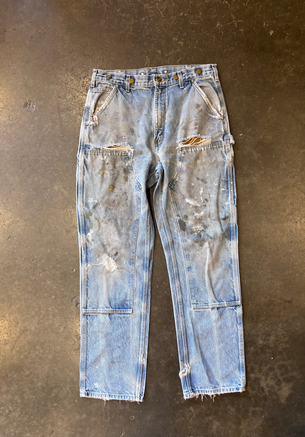 Vintage Distressed Denim Double Knee Carhartts Sz. 36"