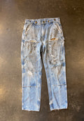 Vintage Distressed Denim Double Knee Carhartts Sz. 36"