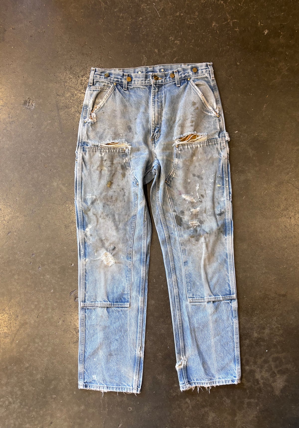 Vintage Distressed Denim Double Knee Carhartts Sz. 36"