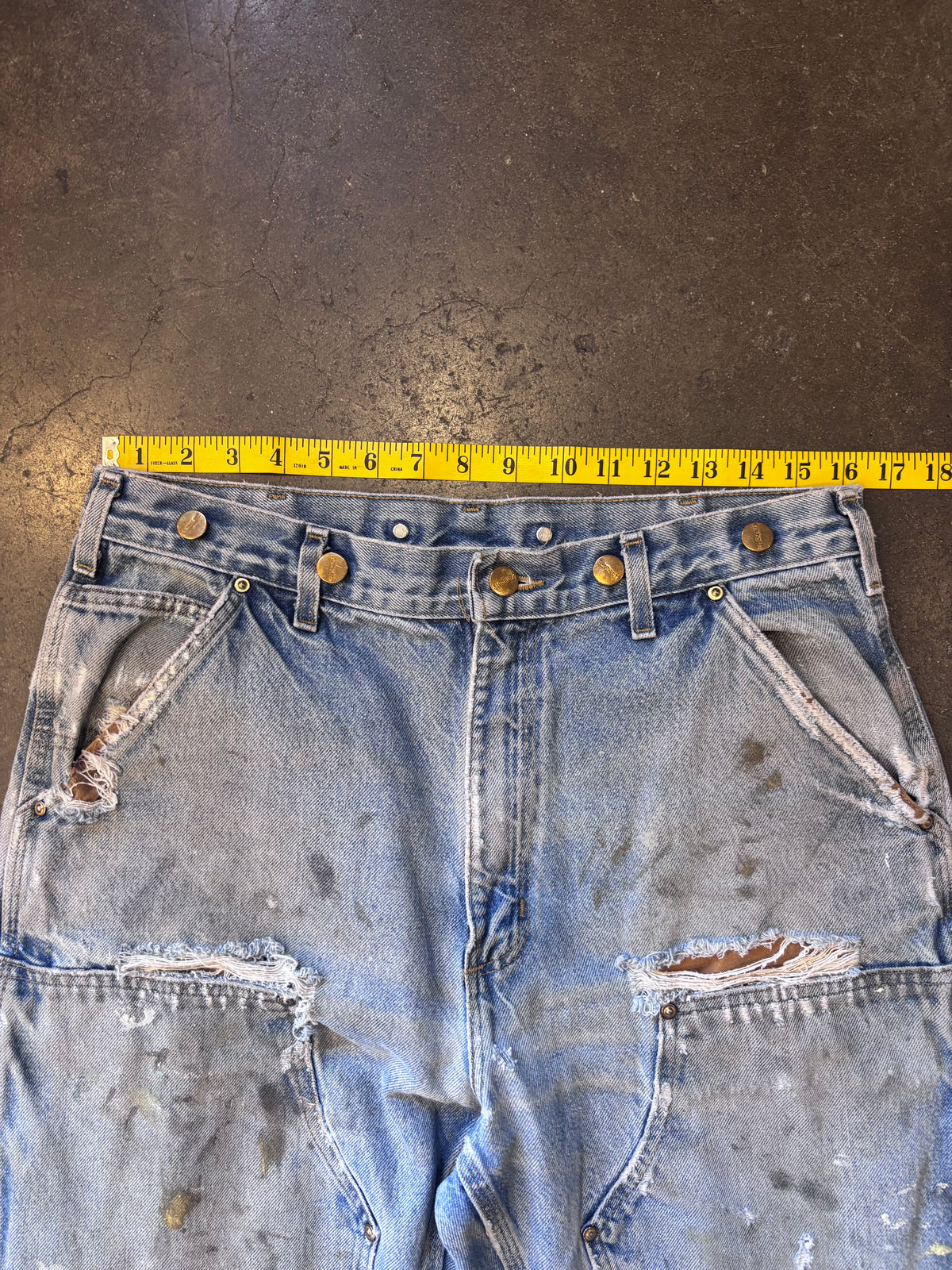 Vintage Distressed Denim Double Knee Carhartts Sz. 36"
