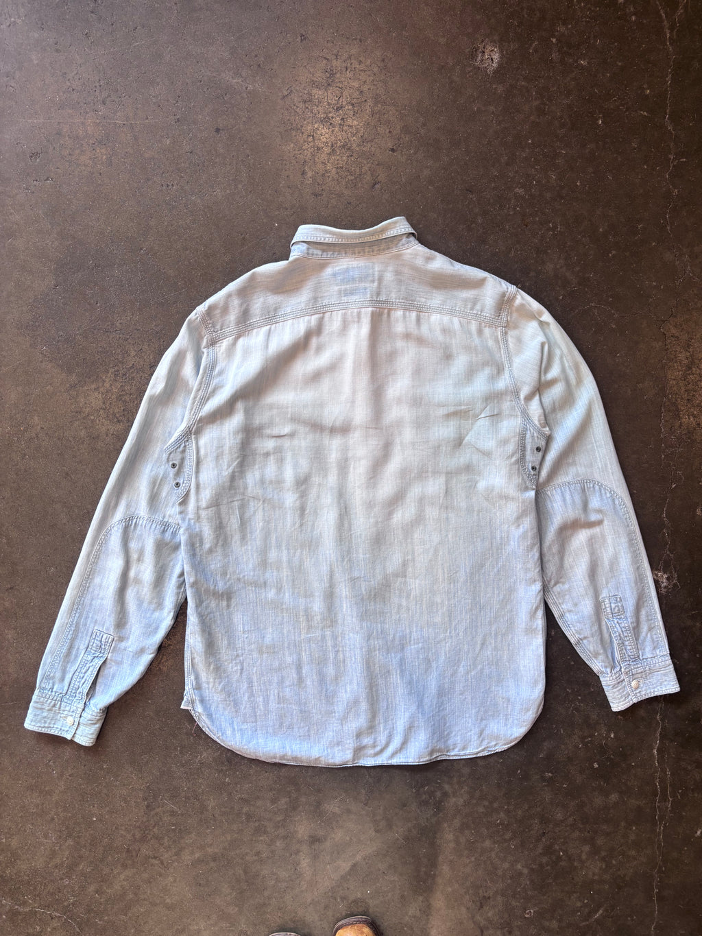 Double RL Ralph Lauren Chambray Button-Up Shirt Sz. M