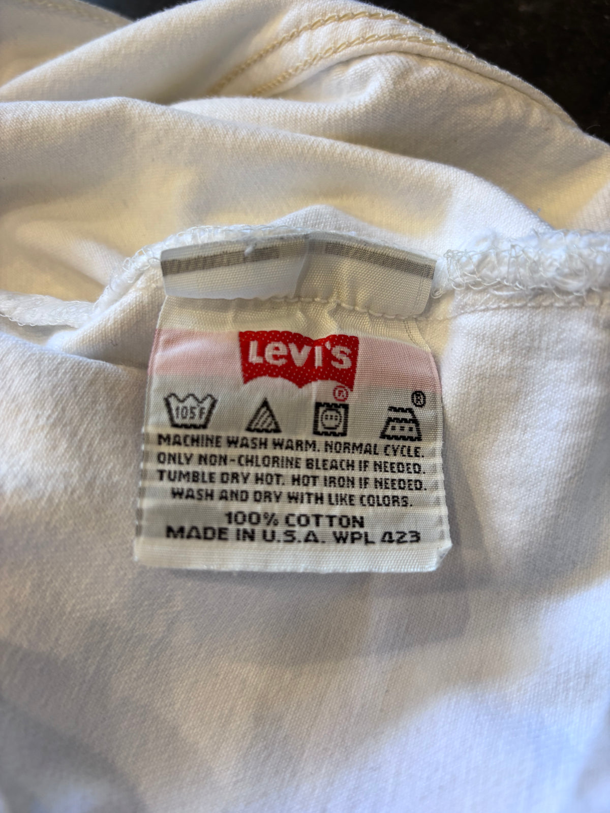 Vintage 1990s White LEVI 501 Denim Jeans Sz. 32" (Measured) | Made in USA