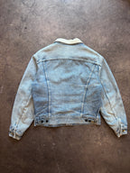 1970s LEE Storm Rider Lined Denim Trucker Jacket Sz. L | Made in USA